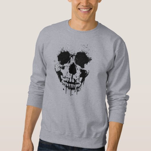 Paint Drip Skull Sweatshirt (Voorkant)