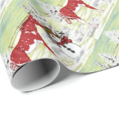 Paint Horse Baby Snowman in sneeuwkerst Cadeaupapier (Rol Hoek)