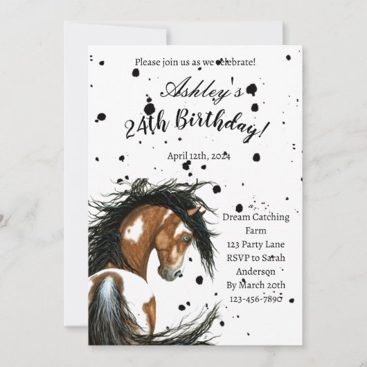 Paint Horse Birthday Kaart door Amylyn Bihrle (Voorkant)