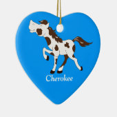 PAINT HORSE Brown & White Custom Ornament (Rechts)