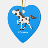 PAINT HORSE Brown & White Custom Ornament (Links)