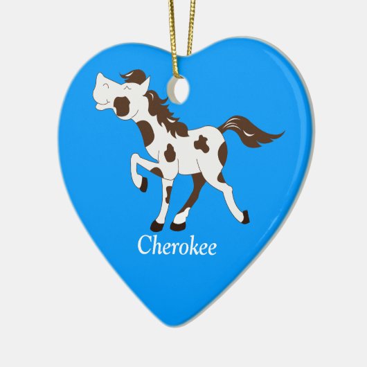 PAINT HORSE Brown & White Custom Ornament (Links)