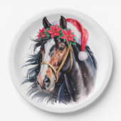 Paint Horse Christmas Paper Plate Papieren Bordje (Voorkant)