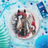 Paint Horse Christmas Paper Plate Papieren Bordje (Feest)