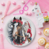 Paint Horse Christmas Paper Plate Papieren Bordje (Feest)