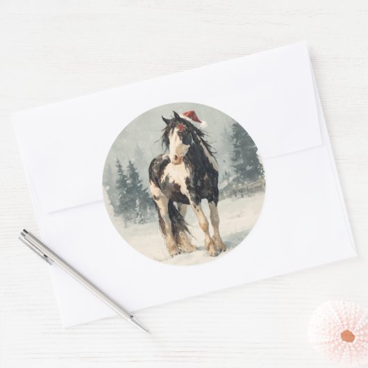  Paint Horse Christmas Sticker (Envelop)