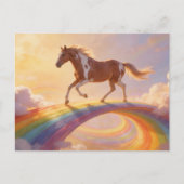 Paint Horse Crosses A Rainbow Bridge Briefkaart (Voorkant)