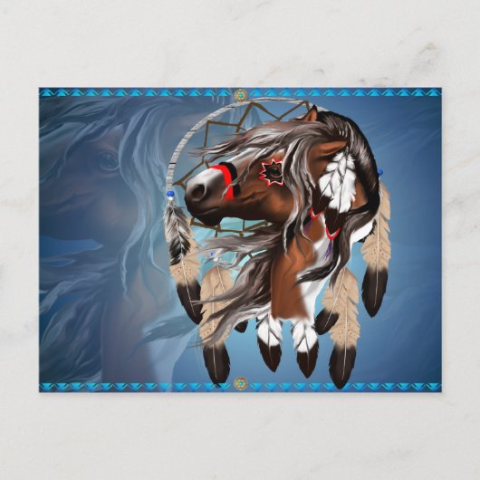 Paint Horse Dreamcatcher Postcard Briefkaart (Voorkant)