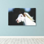 Paint Horse Headshot 3 Canvas Afdruk (Insitu (Houten vloer))