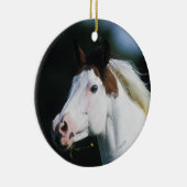 Paint Horse Headshot 3 Keramisch Ornament (Rechts)
