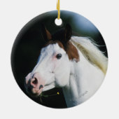 Paint Horse Headshot 3 Keramisch Ornament (Achterkant)