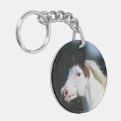 Paint Horse Headshot 3 Sleutelhanger (Voorkant Links)