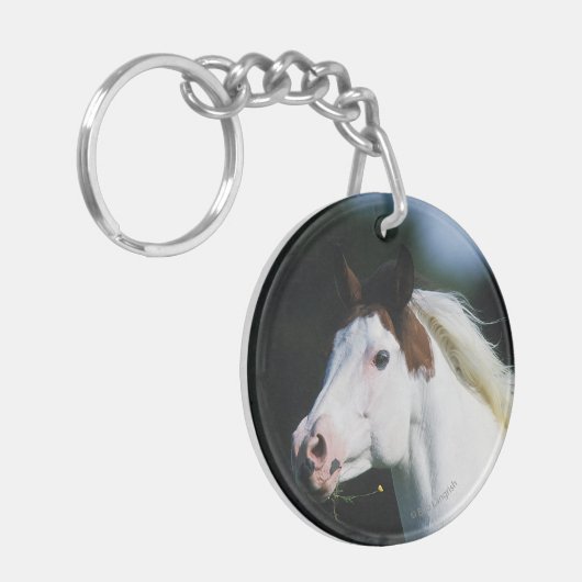 Paint Horse Headshot 3 Sleutelhanger (Voorkant Links)