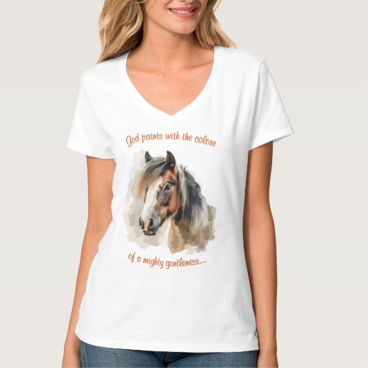 Paint Horse Inspirerend T-shirt (Voorkant)