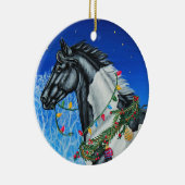 Paint Horse kerstversiering Keramisch Ornament (Rechts)