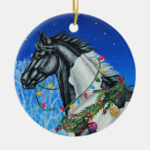Paint Horse kerstversiering Keramisch Ornament (Voorkant)