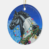 Paint Horse kerstversiering Keramisch Ornament (Links)