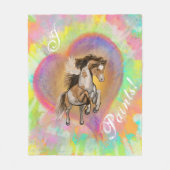 Paint Horse Love Fleece Deken (Voorkant)