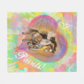 Paint Horse Love Fleece Deken (Voorkant (Horizontaal))