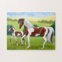 Paint Horse Mare & Foal Puzzle Legpuzzel