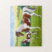 Paint Horse Mare & Foal Puzzle Legpuzzel (Verticaal)