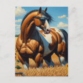 Paint Horse Met Zonnebril Briefkaart (Voorkant)