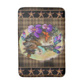 Paint Horse Mustang met Iris en butterflies Bat Badmat (Voorkant Verticaal)