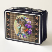 Paint Horse Mustang met Iris en vlinders (Achterkant)