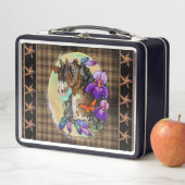 Paint Horse Mustang met Iris en vlinders (In situ)