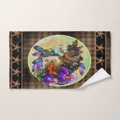 Paint Horse Mustang met Iris en vlinders Bad Handdoek (Handdoek)