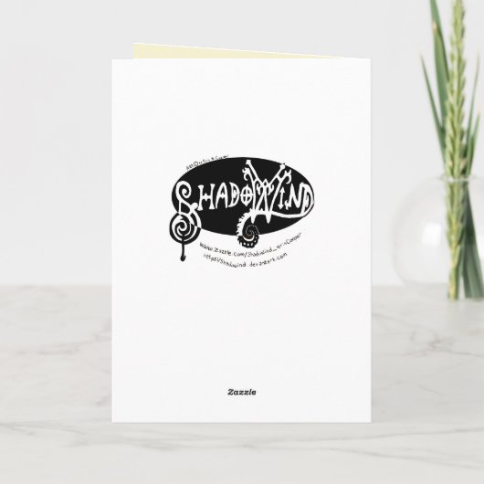 Paint Horse Mustang met Iris en vlinders Kaart (Achterkant)