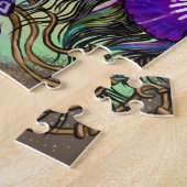 Paint Horse Mustang met Iris en vlinders Legpuzzel (Zijkant)