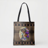 Paint Horse Mustang met Iris en vlinders Tote Bag (Voorkant)