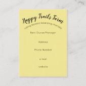 Paint Horse Mustang met Iris en vlinders Visitekaartje (Achterkant)