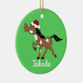 Paint Horse Pinto Equestrian Kerstkerstkerstkerstk Keramisch Ornament (Rechts)