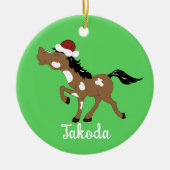 Paint Horse Pinto Equestrian Kerstkerstkerstkerstk Keramisch Ornament (Voorkant)