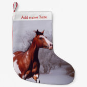 Paint Horse snow-kerststop Kleine Kerstsok (Voorkant)