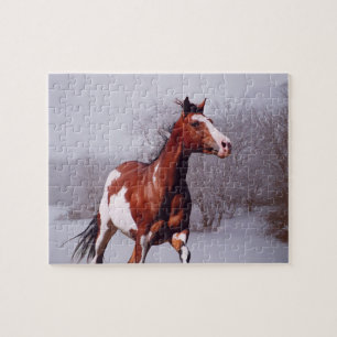 Paint Horse Snow Puzzle Legpuzzel