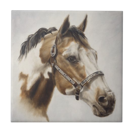 Paint Horse Tile Tegeltje (Voorkant)