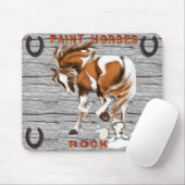 Paint Horses Rock mousepad Muismat (Met muis)
