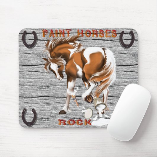 Paint Horses Rock mousepad Muismat (Met muis)