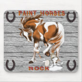 Paint Horses Rock mousepad Muismat (Voorkant)