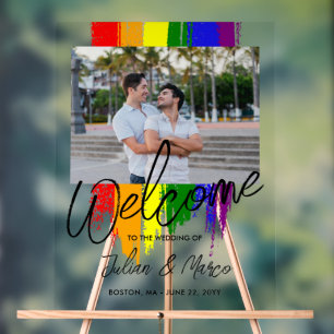 Paint LGBTQ foto Bruiloft Welkom Acryl Bord