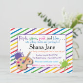 Paint Lover's Invitation Kaart (Staand voorkant)