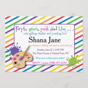Paint Lover's Invitation Kaart