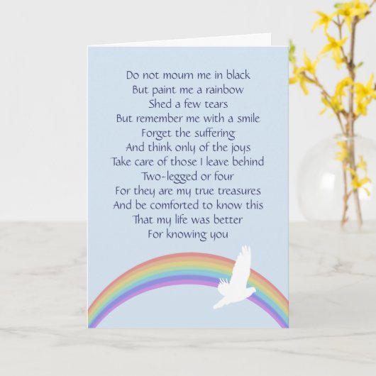 Paint Me a Rainbow — Final Goodbye Kaart (Gele Bloem)