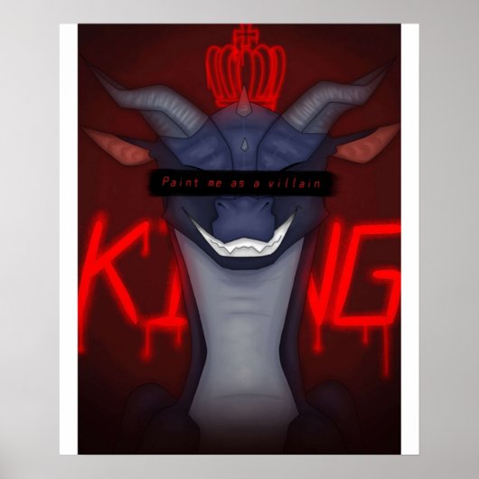 Paint me as a villain Darkstalker Wings of Fire Cl Poster (Voorkant)