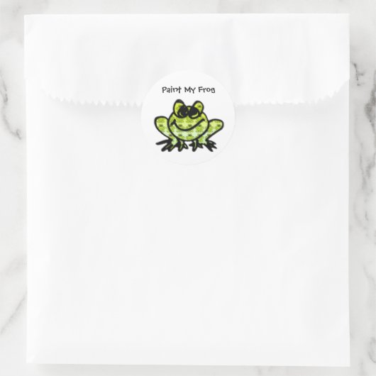 Paint My Frog Sticker - Gepersonaliseerd (Tas)