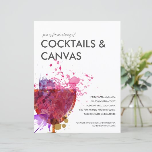 Paint Night Flyer (Staand voorkant)