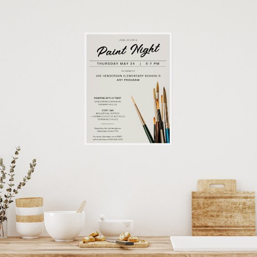 Paint Night Fundraiser Poster (Keuken)